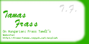 tamas frass business card